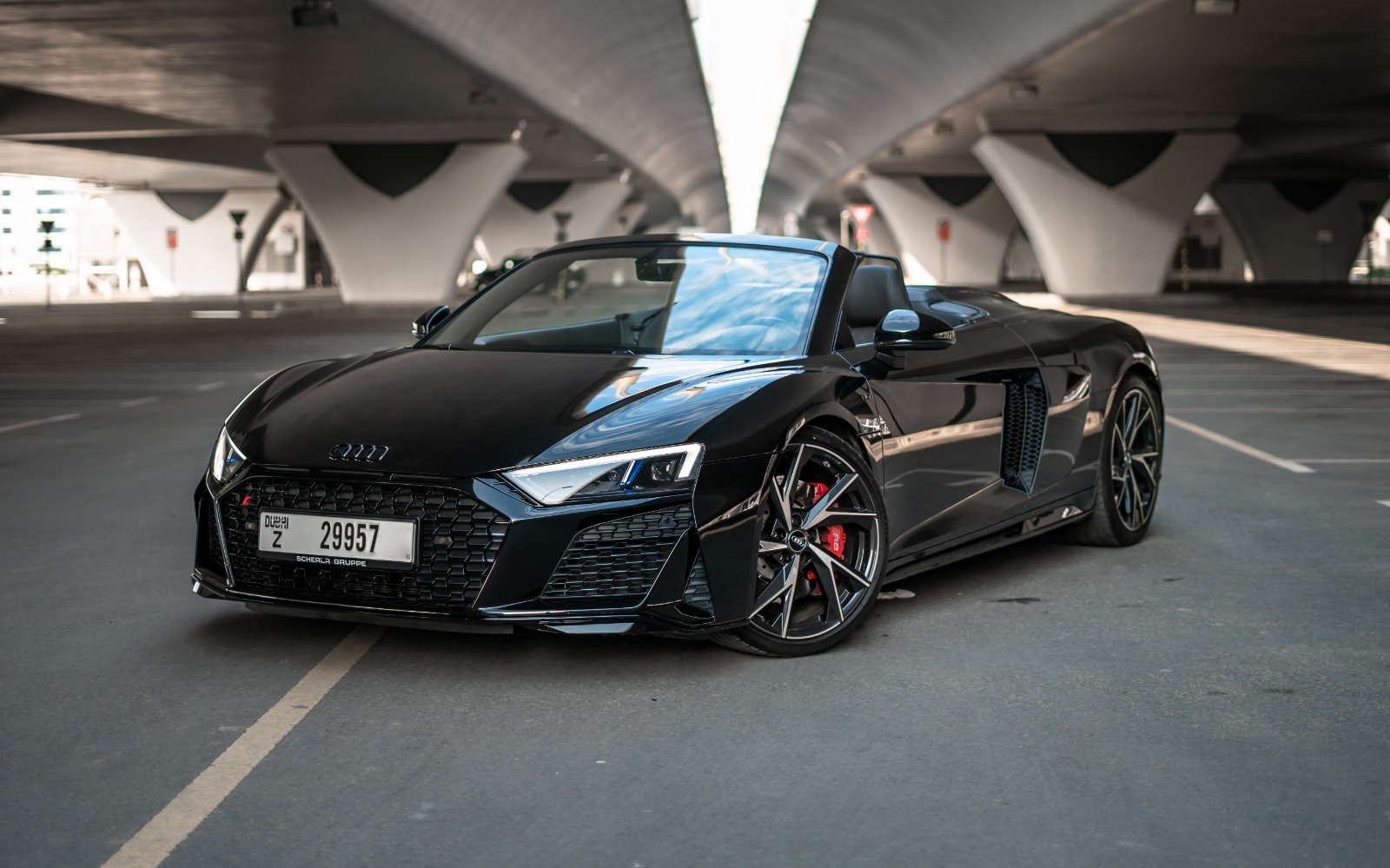 Rent Audi R8 V10 Spyder (Black), 2021 in Dubai