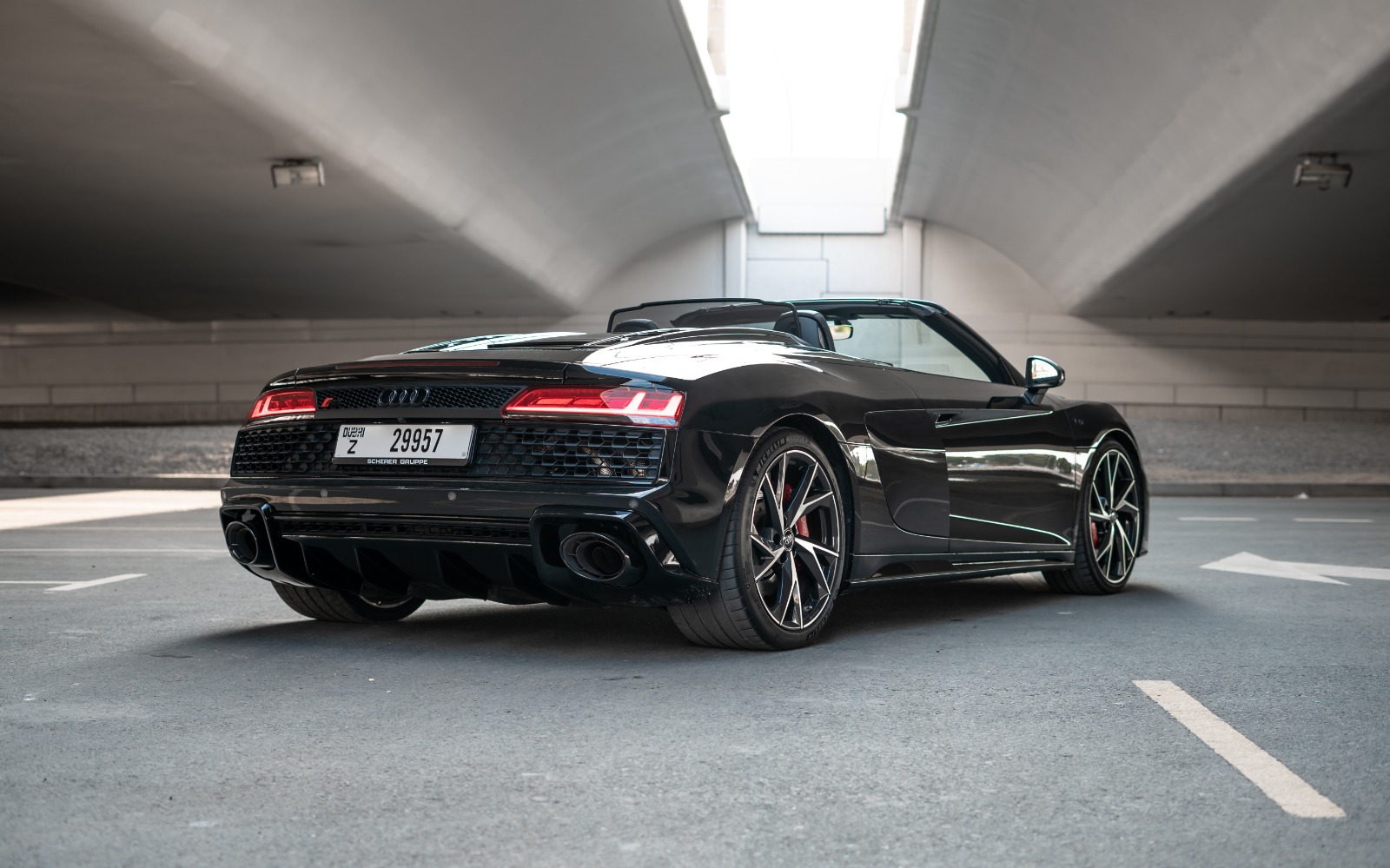 Rent Audi R8 V10 Spyder (Black), 2021 in Dubai