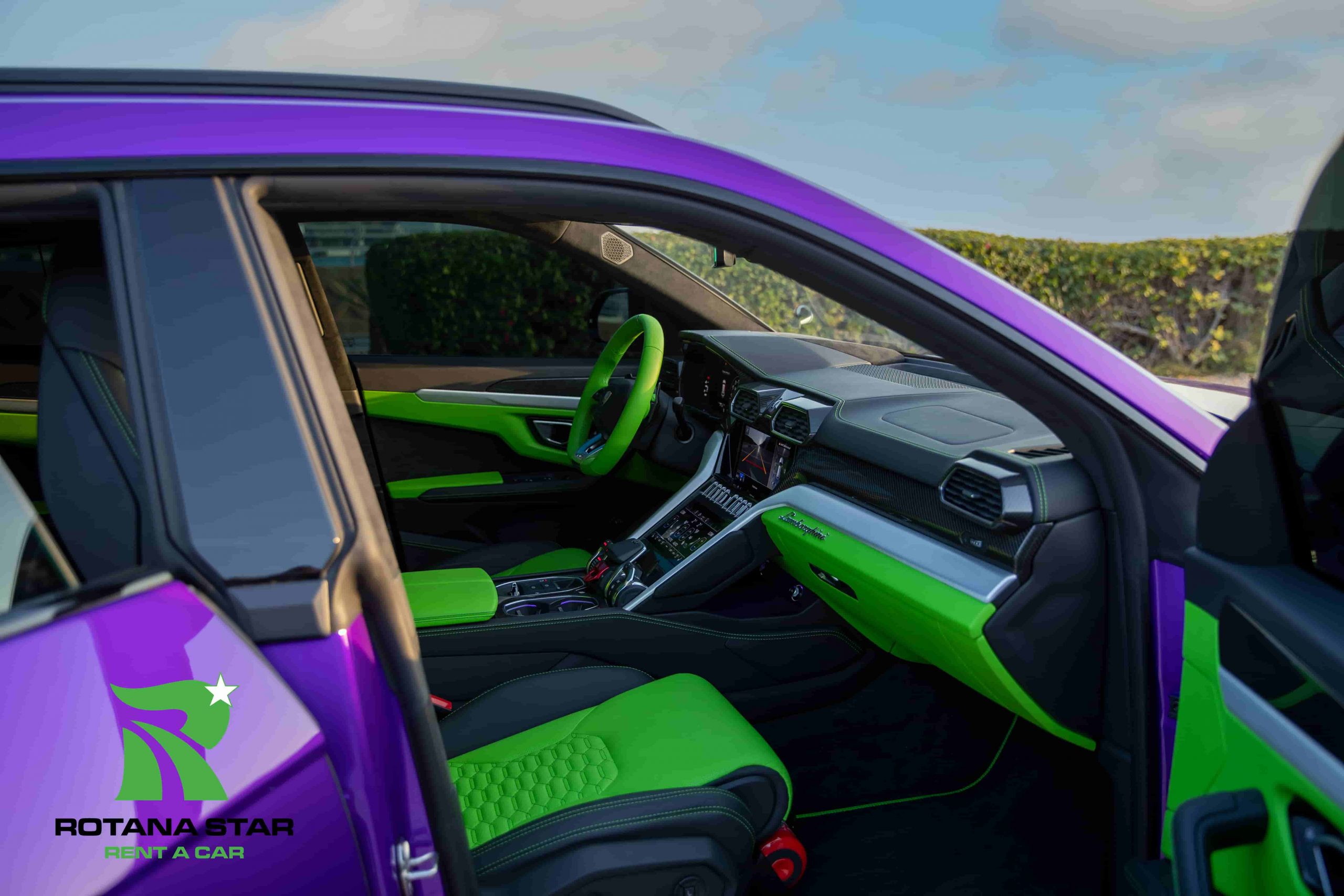 Rent Lamborghini Urus Violet